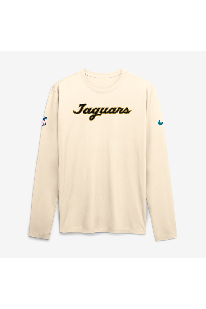 Men's Nike  Natural Jacksonville Jaguars 2026 Rivalries Collection Sideline Legend Long Sleeve T-Shirt, Main, color, Natural