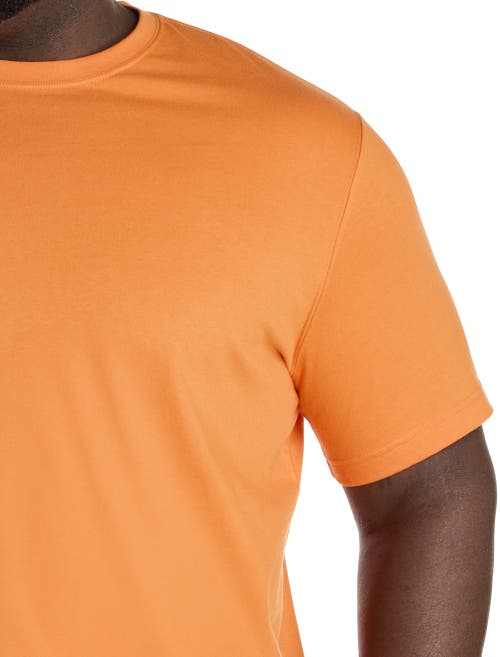 Harbor Bay By Dxl Big & Tall Moisture-wicking Jersey T-shirt In Orange