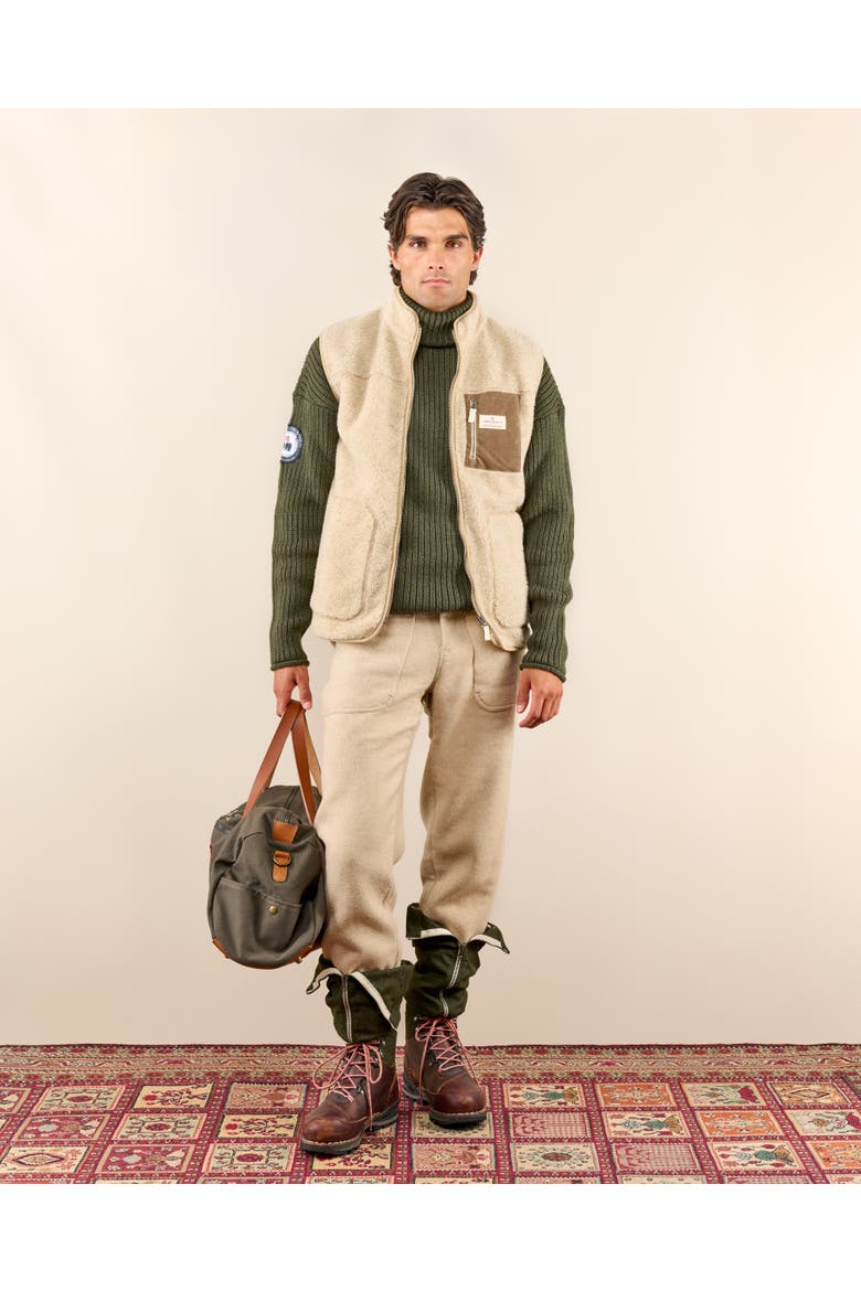 Heroes Wool Fleece Vest Mens, Alternate, color, Cowboy