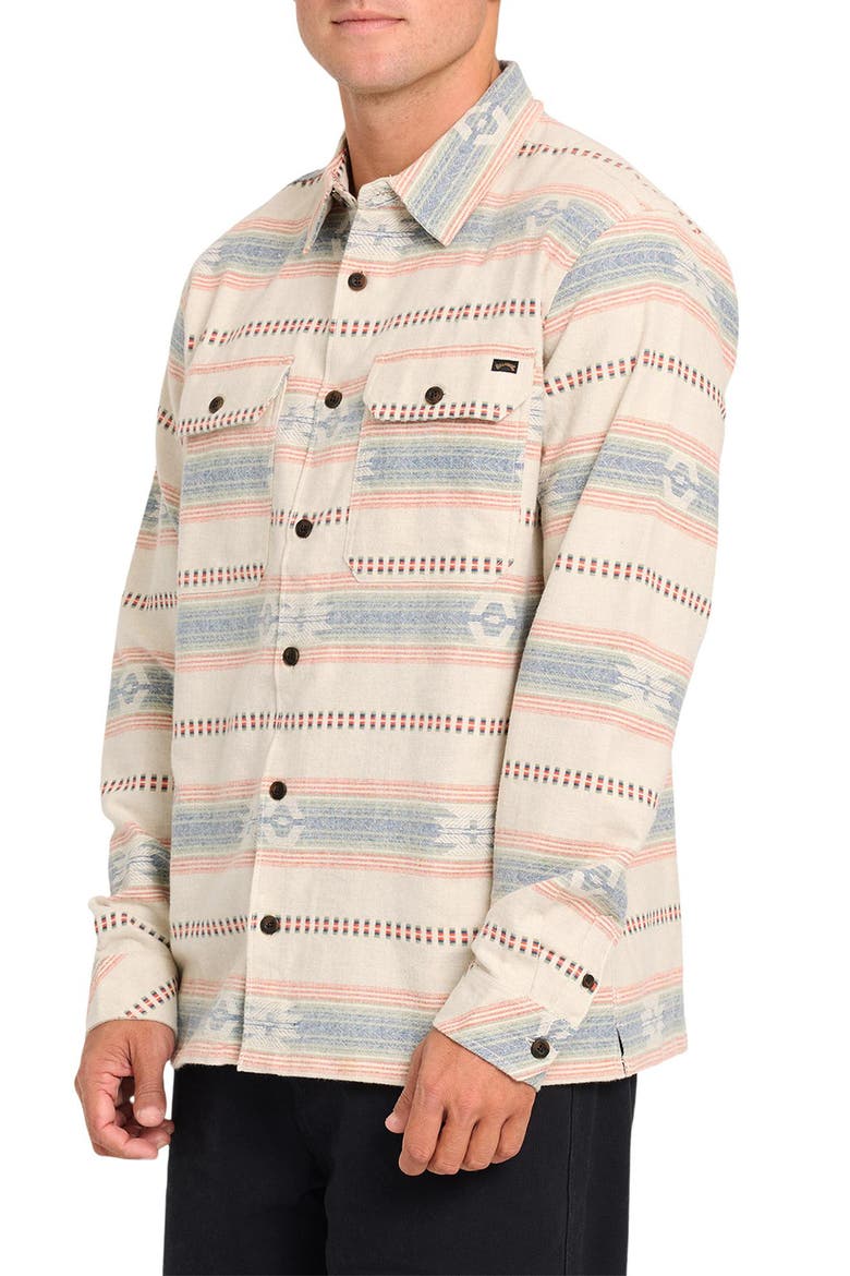Offshore Flannel Shirt, Alternate, color, SAND KHAKI