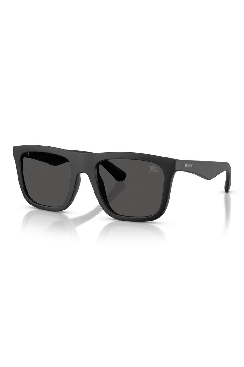 55mm Square Sunglasses, Alternate, color, MATTE BLACK/DARK GREY