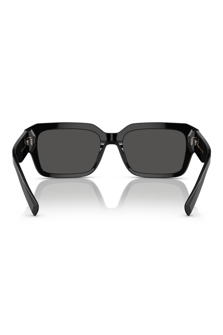 56mm Square Sunglasses, Alternate, color, BLACK