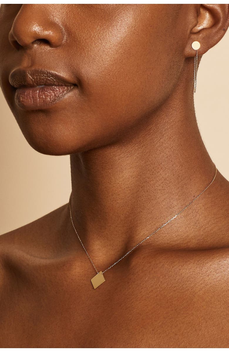 Oradina 14K Yellow Gold Turin Pendant Choker, Alternate, color, Yellow Gold