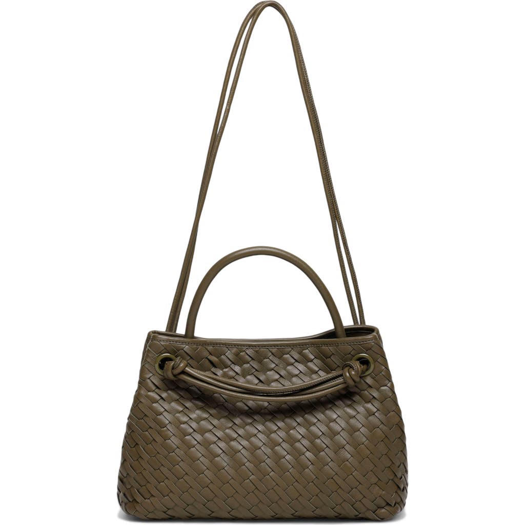 Walter Baker Hazel Woven Tote Bag In Dark Olive