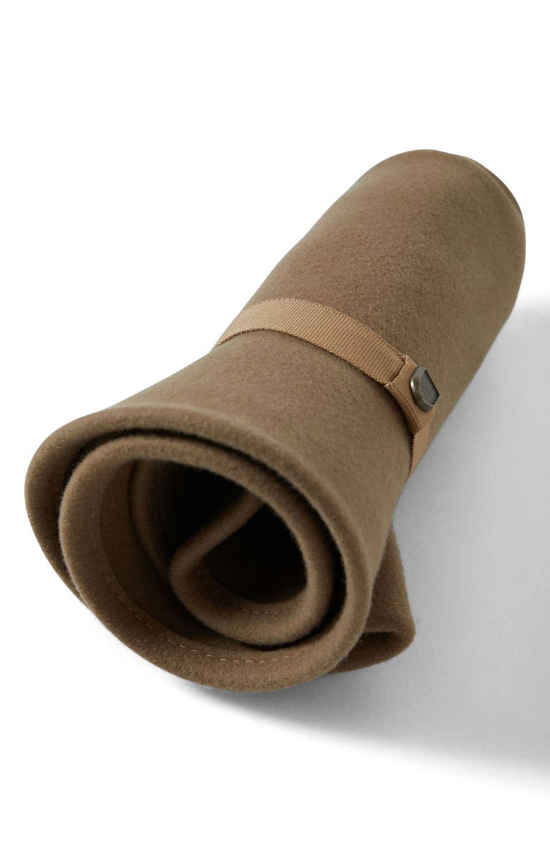 Brixton Messer Packable Wool Fedora, Alternate, color, Khaki/ Khaki