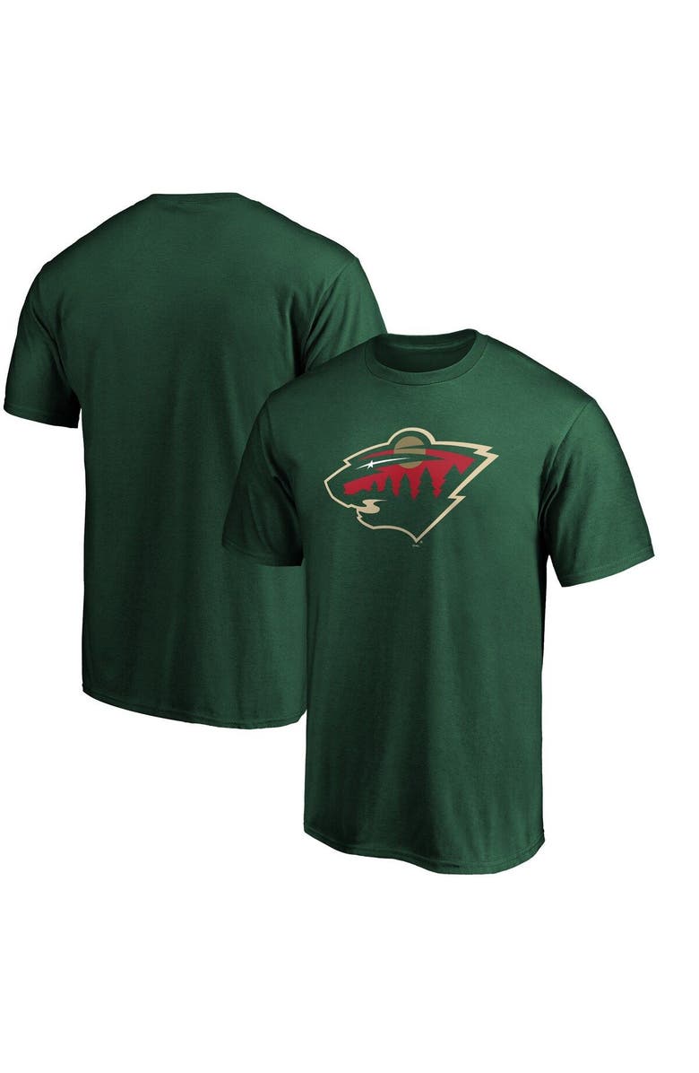 FANATICS Men's Fanatics Branded Green Minnesota Wild Team Primary Logo T-Shirt, Main, color, Green