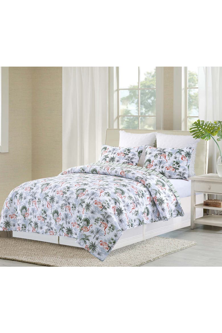 Flamingo Breeze Bedding Quilt Collection Sets, Alternate, color, Pink