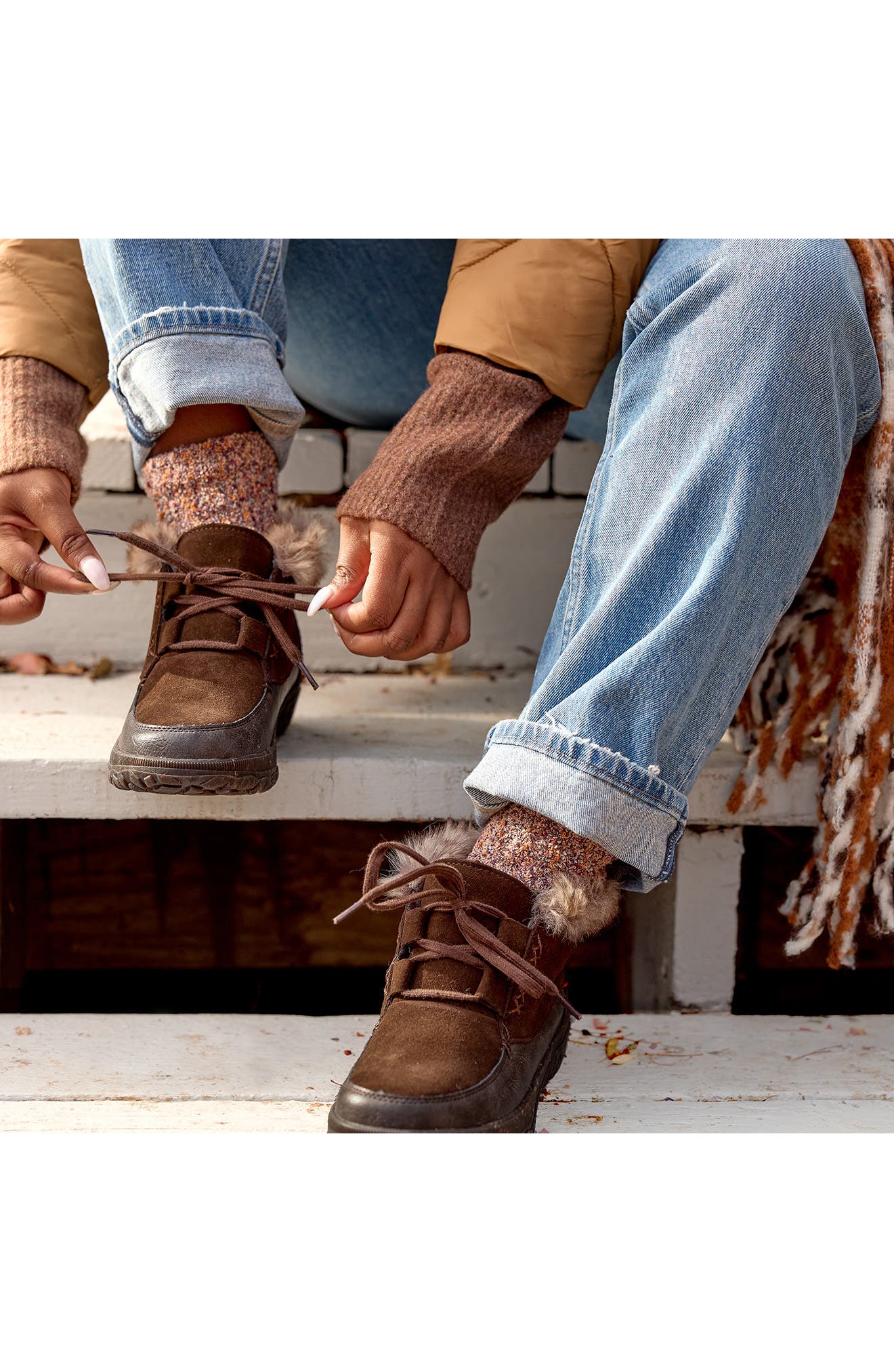 Minnetonka Tinley Boot, Alternate, color, Chocolate