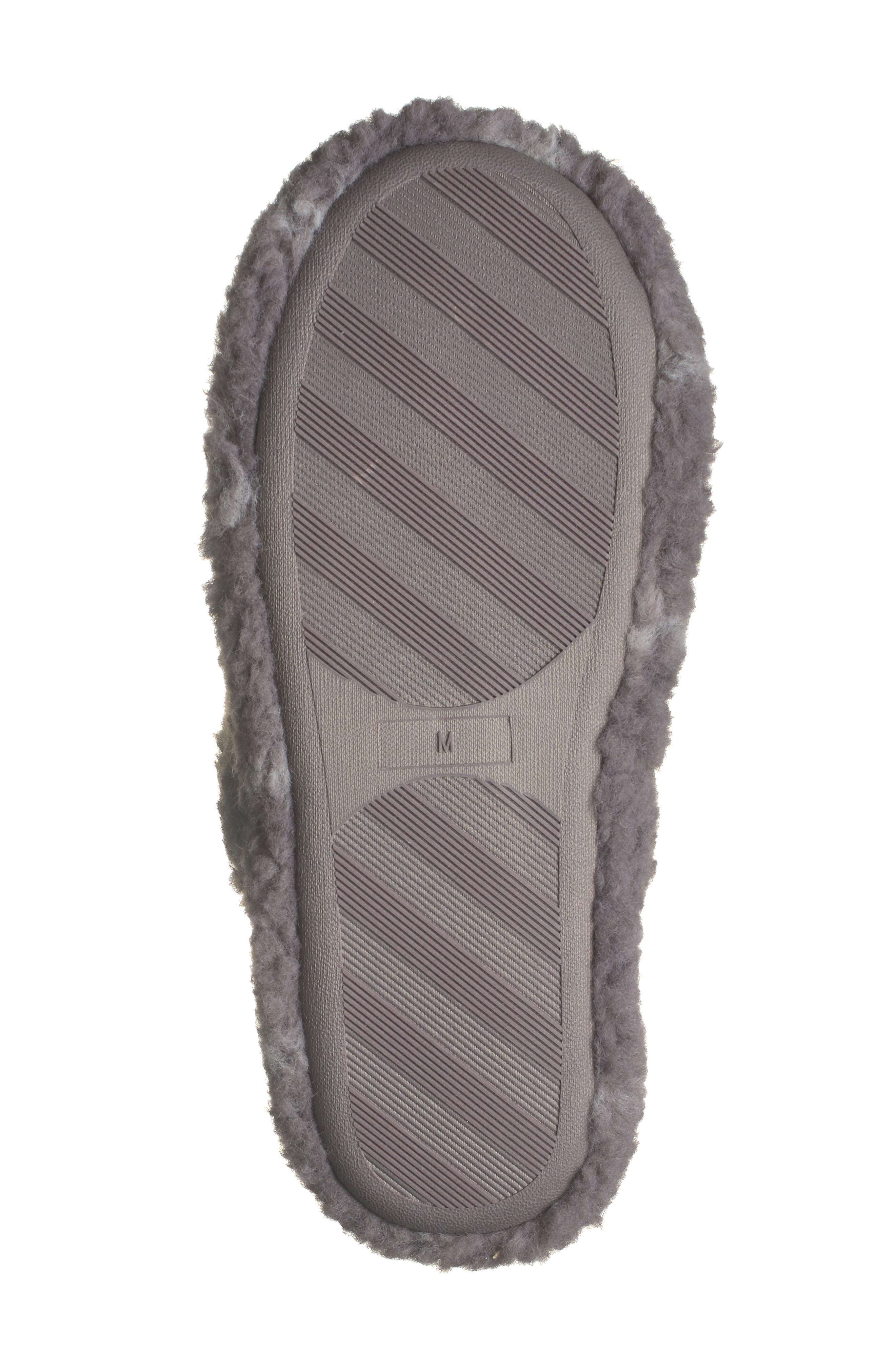 RACHEL Rachel Roy Star Print Faux Fur Slipper, Alternate, color, Grey