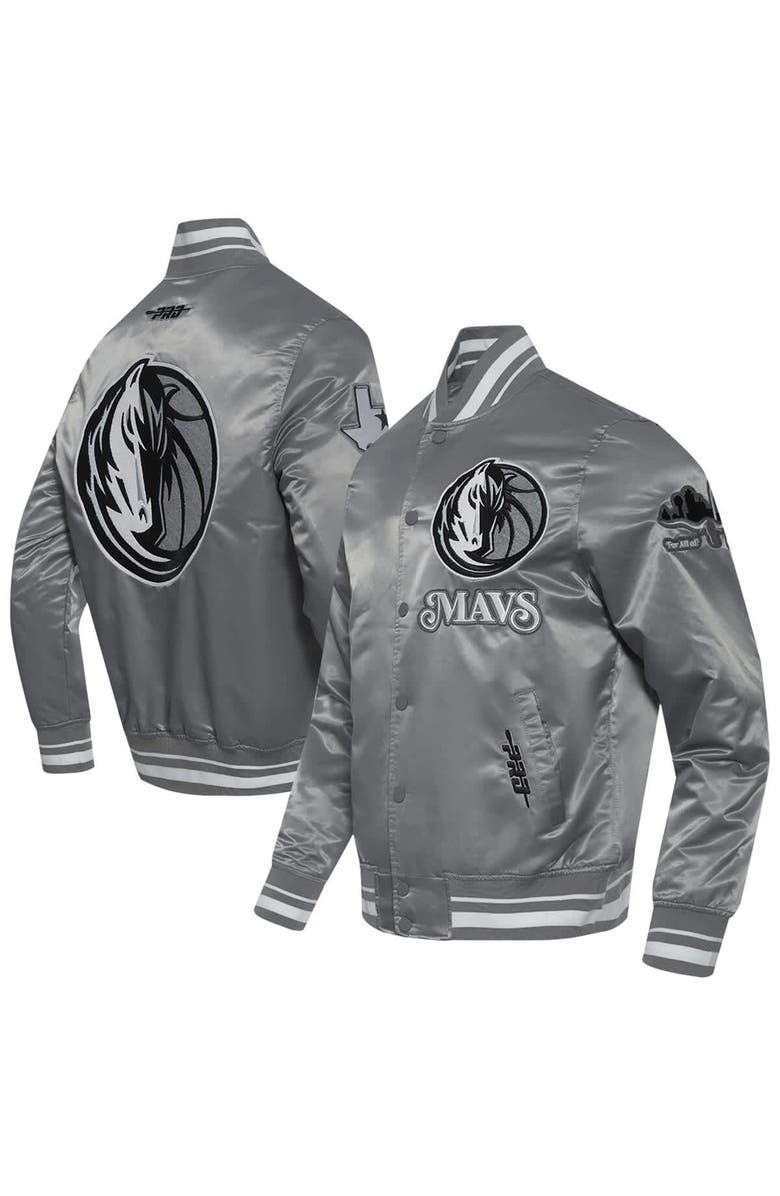 PRO STANDARD Men's Pro Standard Gray Dallas Mavericks 2024/25 City Edition Chenille Applique Satin Jacket, Alternate, color, 