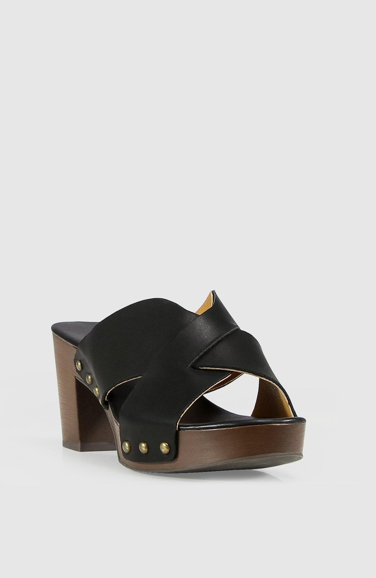 Midtown Clog Mule, Alternate, color, Black/Chocolate