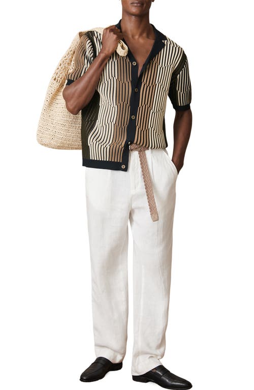 Reiss Andre Stripe Camp Shirt