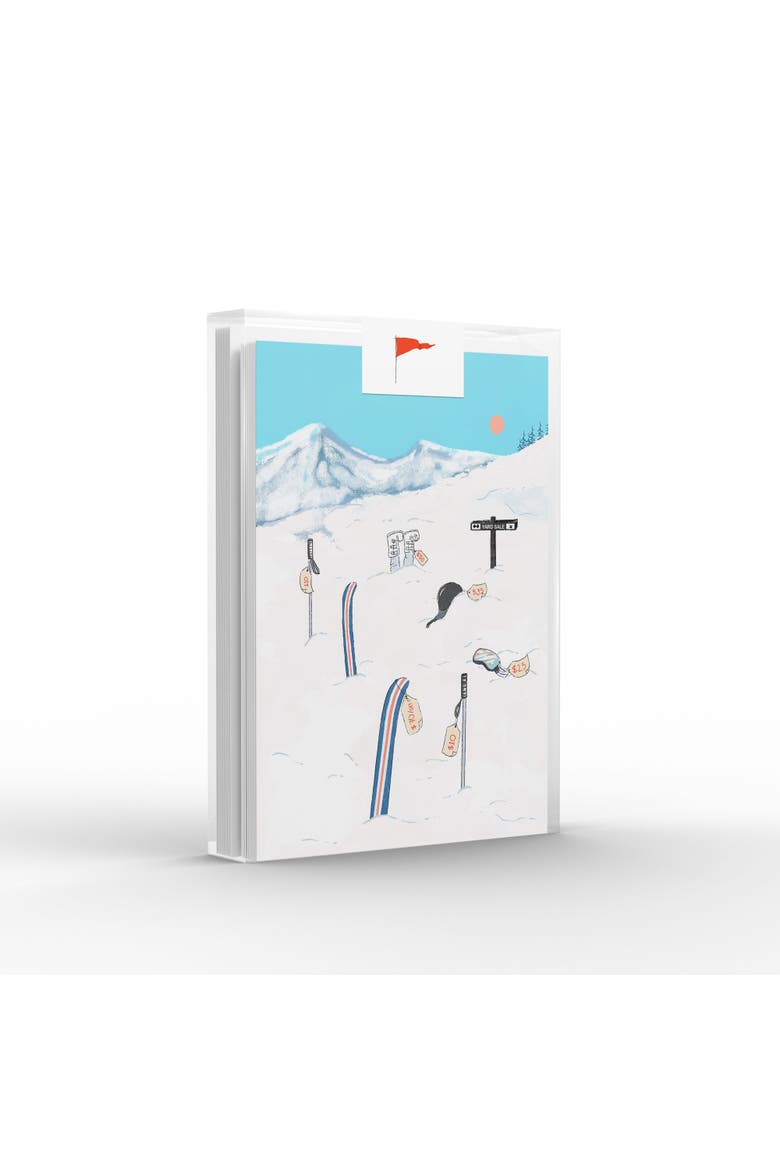 Winter Ski Yard Sale Greeting Card Pack, Main, color, Multi-Pack