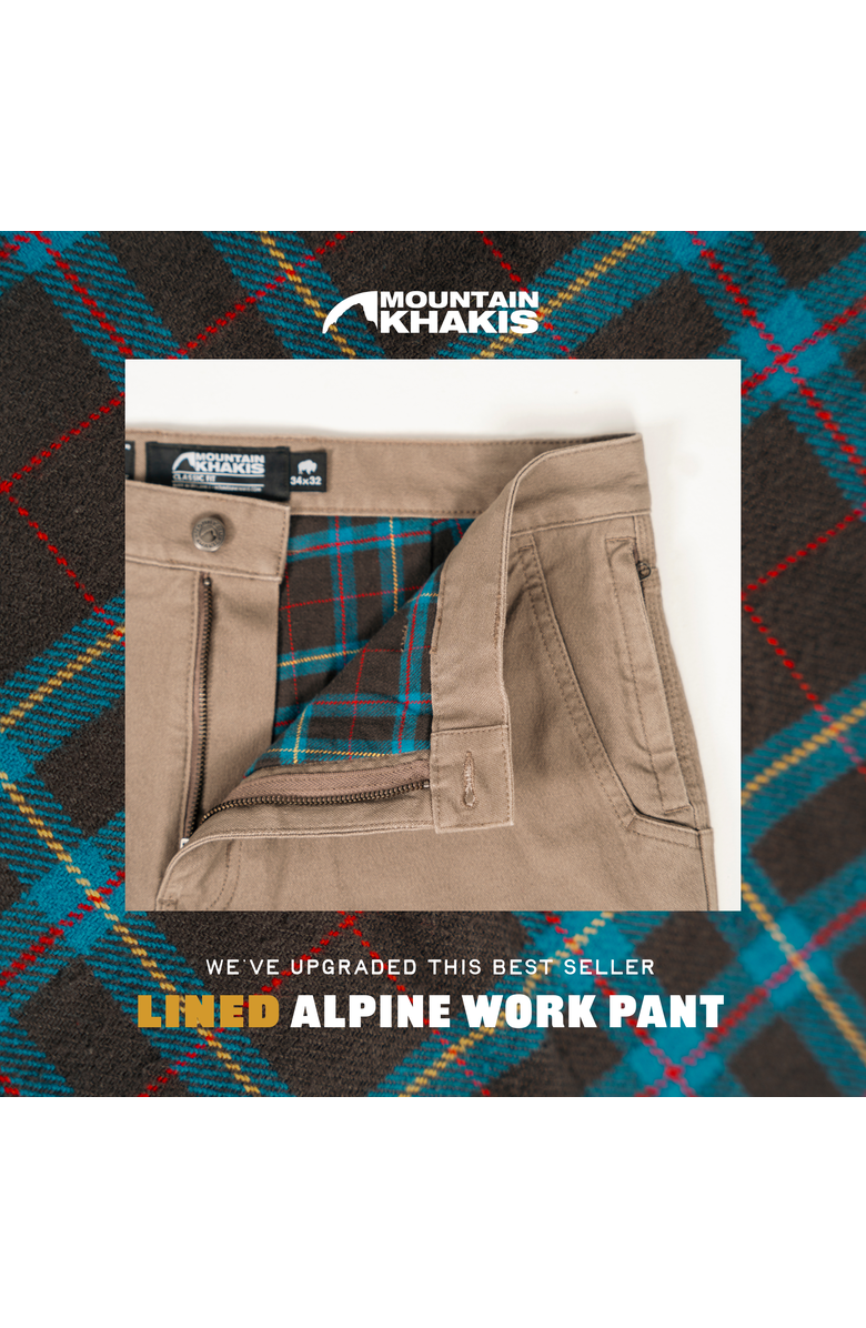 Mountain Khakis Lined Alpine Work Pant, Alternate, color, Firma