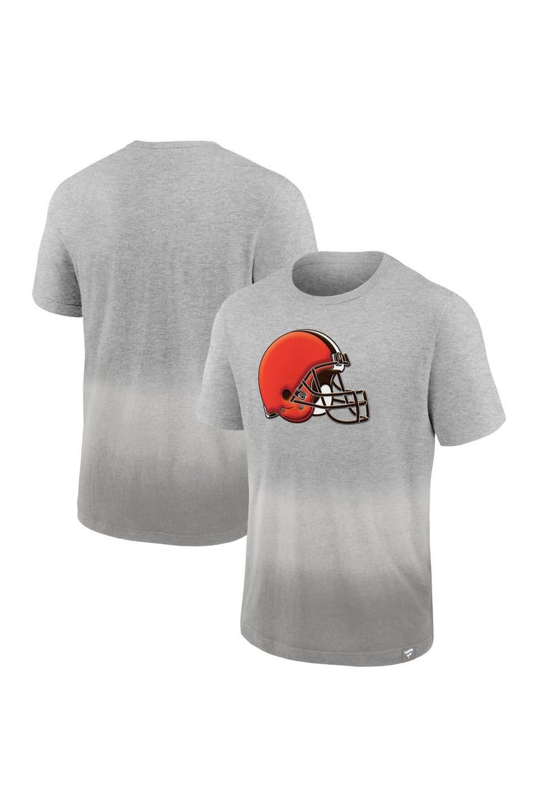 Men's Fanatics Branded Heathered Gray/Gray Cleveland Browns Team Ombre T-Shirt, Main, color, Heather Gray
