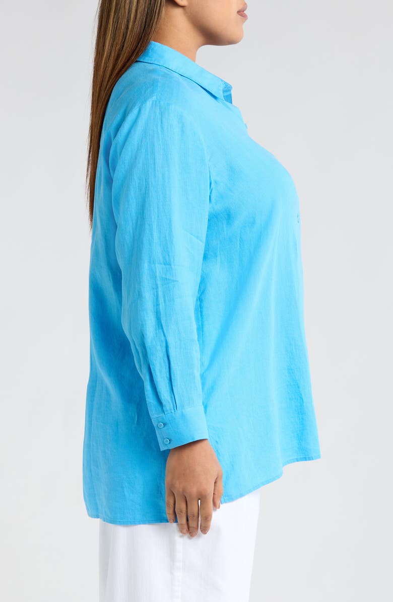 Eileen Fisher Classic Collar Organic Linen Shirt, Alternate, color, 