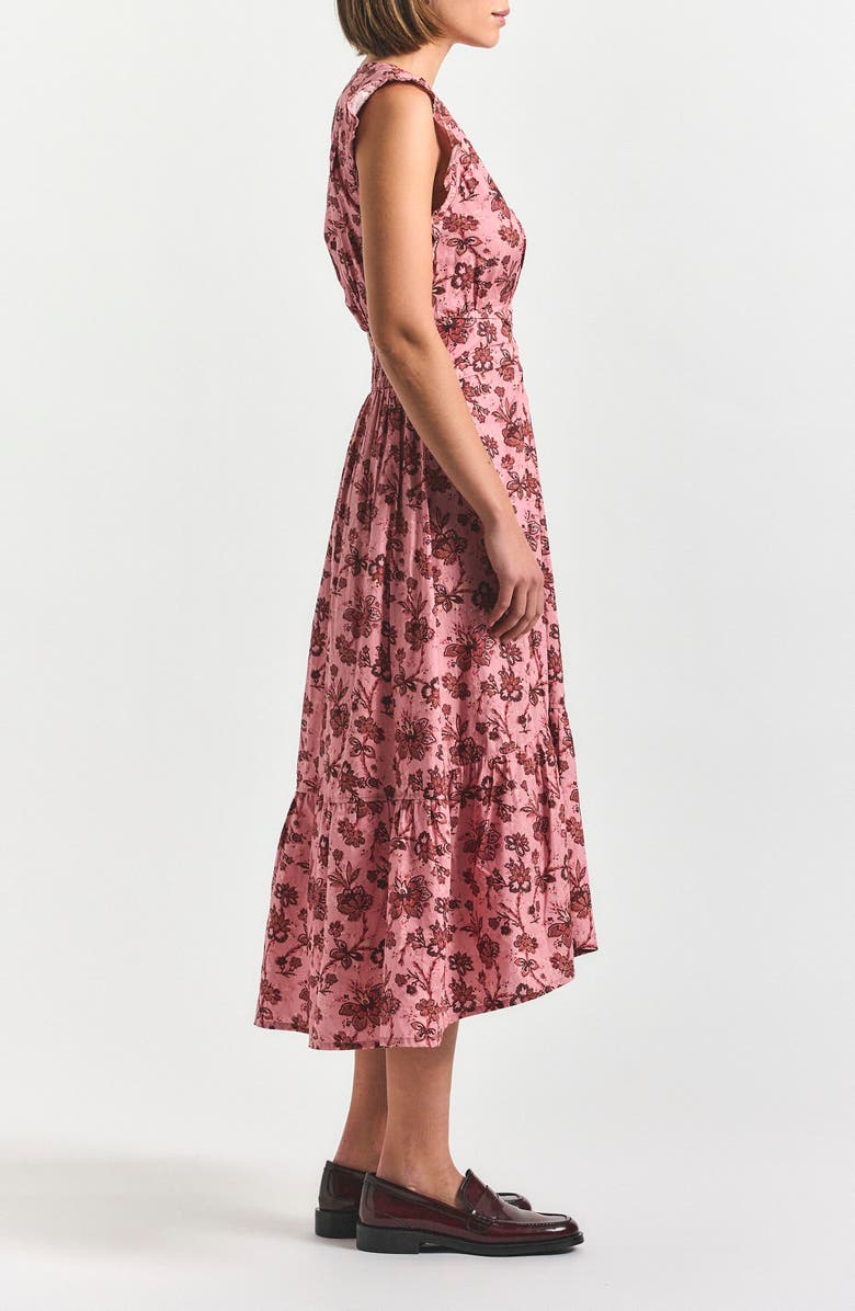 Derek Lam 10 Crosby Kris Midi Sundress, Alternate, color, Pink Multi