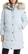 Sam Edelman Hooded Puffer Coat with Faux Fur Trim
