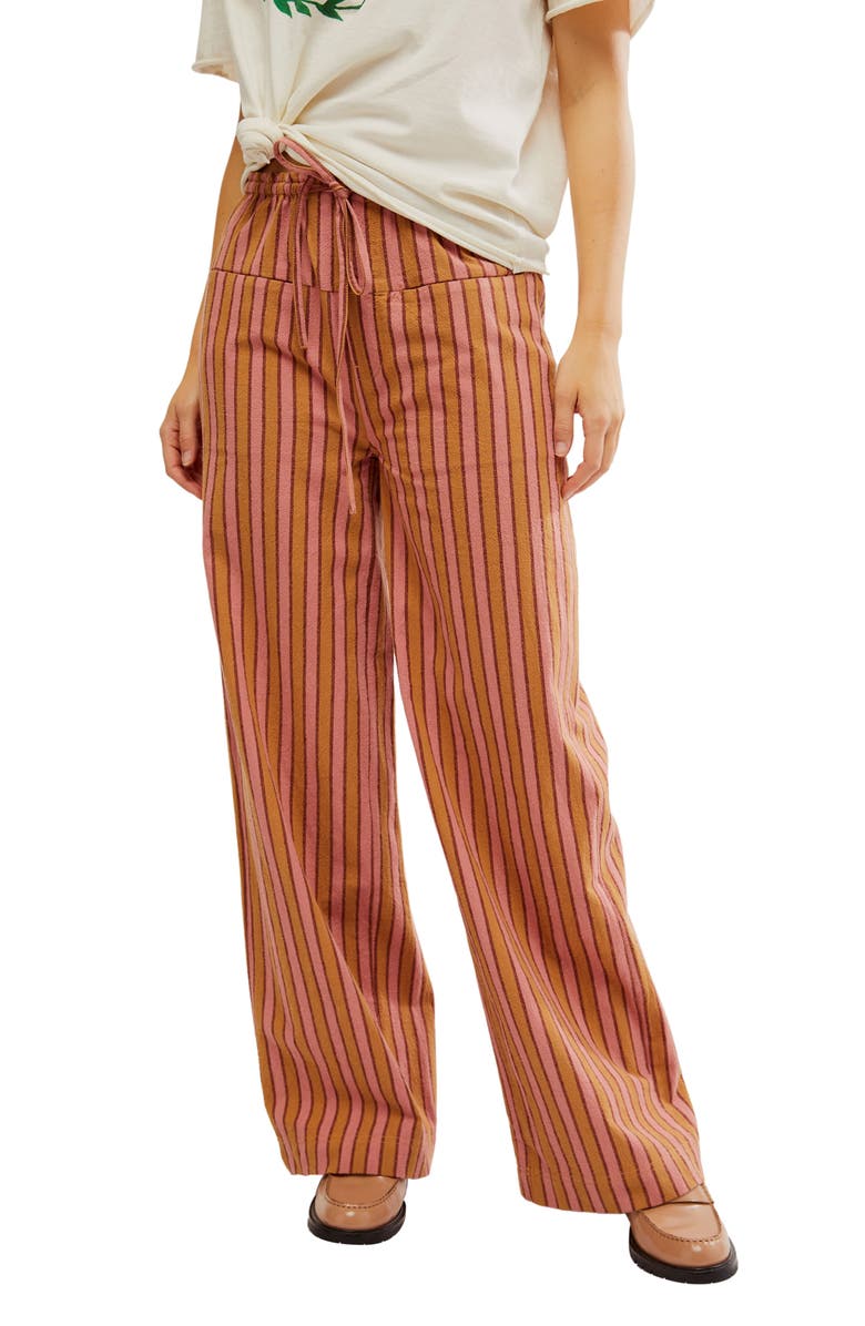 Free People Hudson Canyon Stripe Wide Leg Pants, Main, color, 