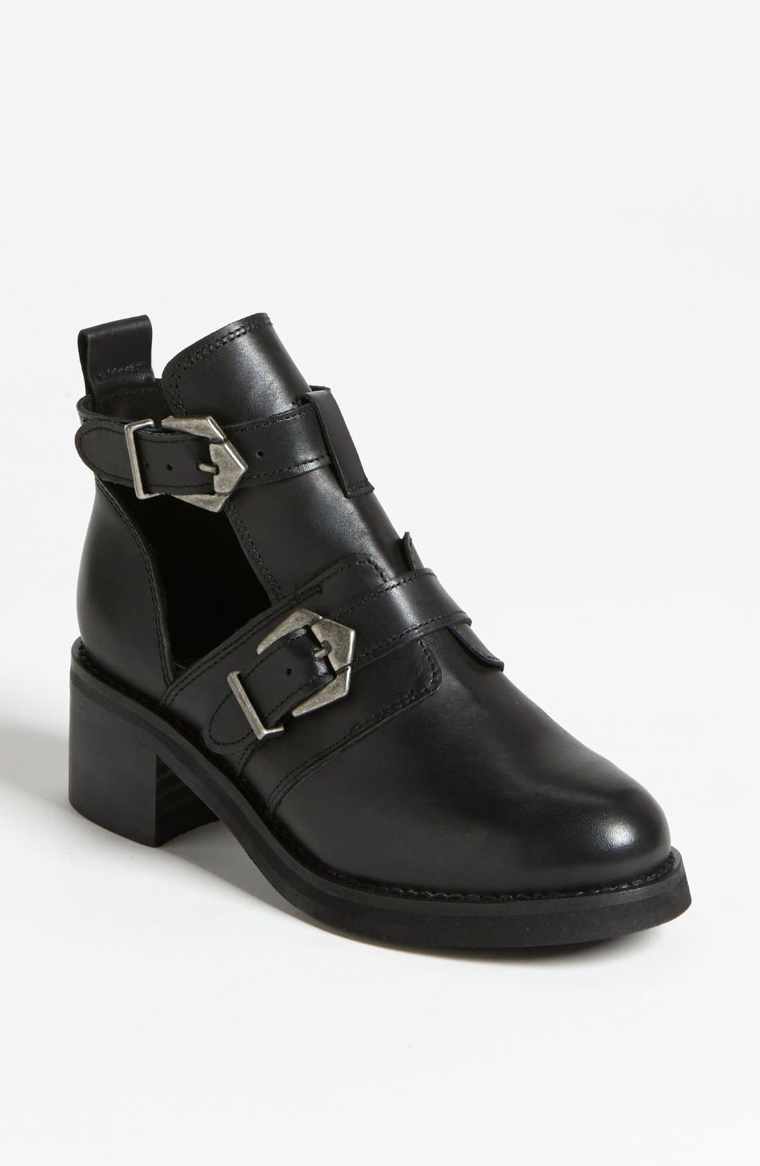 'Arabel' Cutout Boot, Main, color, BLACK