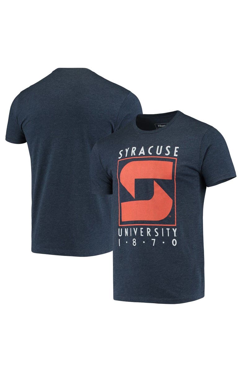 HOMEFIELD Men's Homefield Heathered Navy Syracuse Orange Vintage 1989-2000 Logo T-Shirt, Alternate, color, 