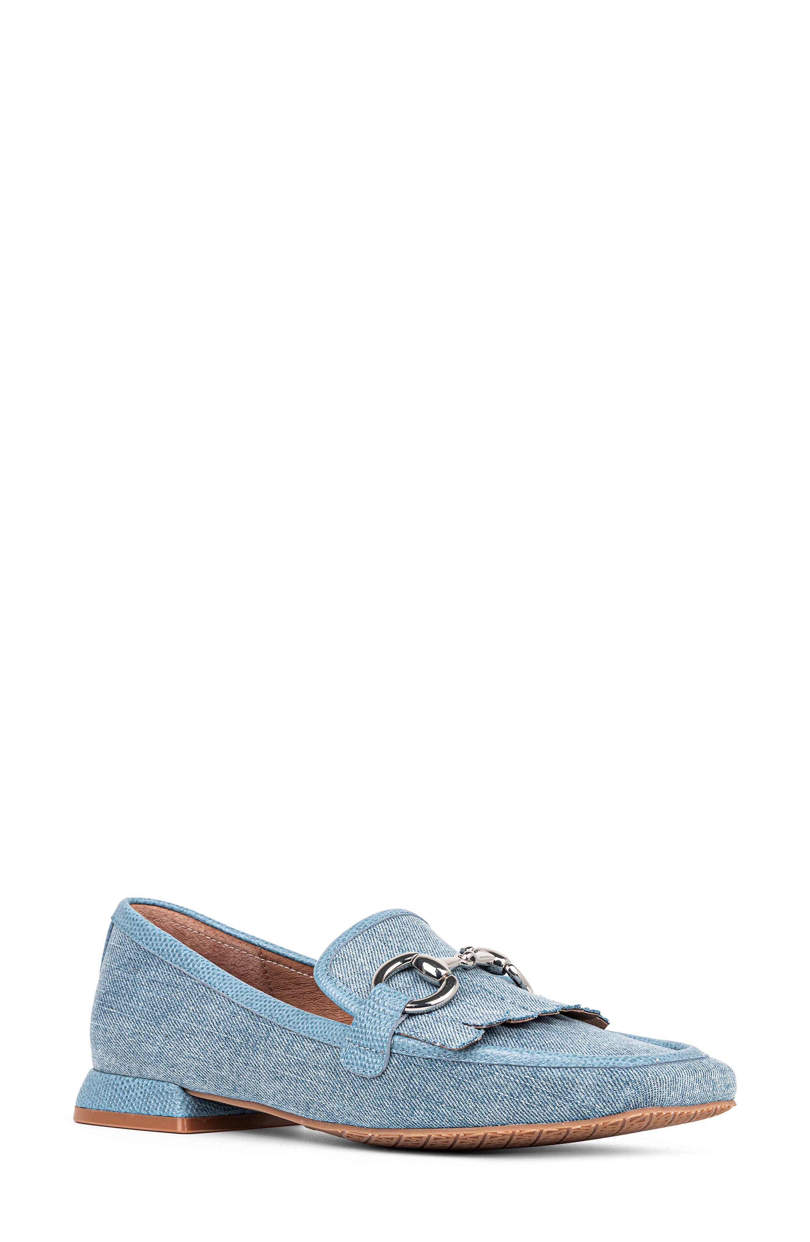 Donald Pliner Saeli Kiltie Bit Loafer in Denim 