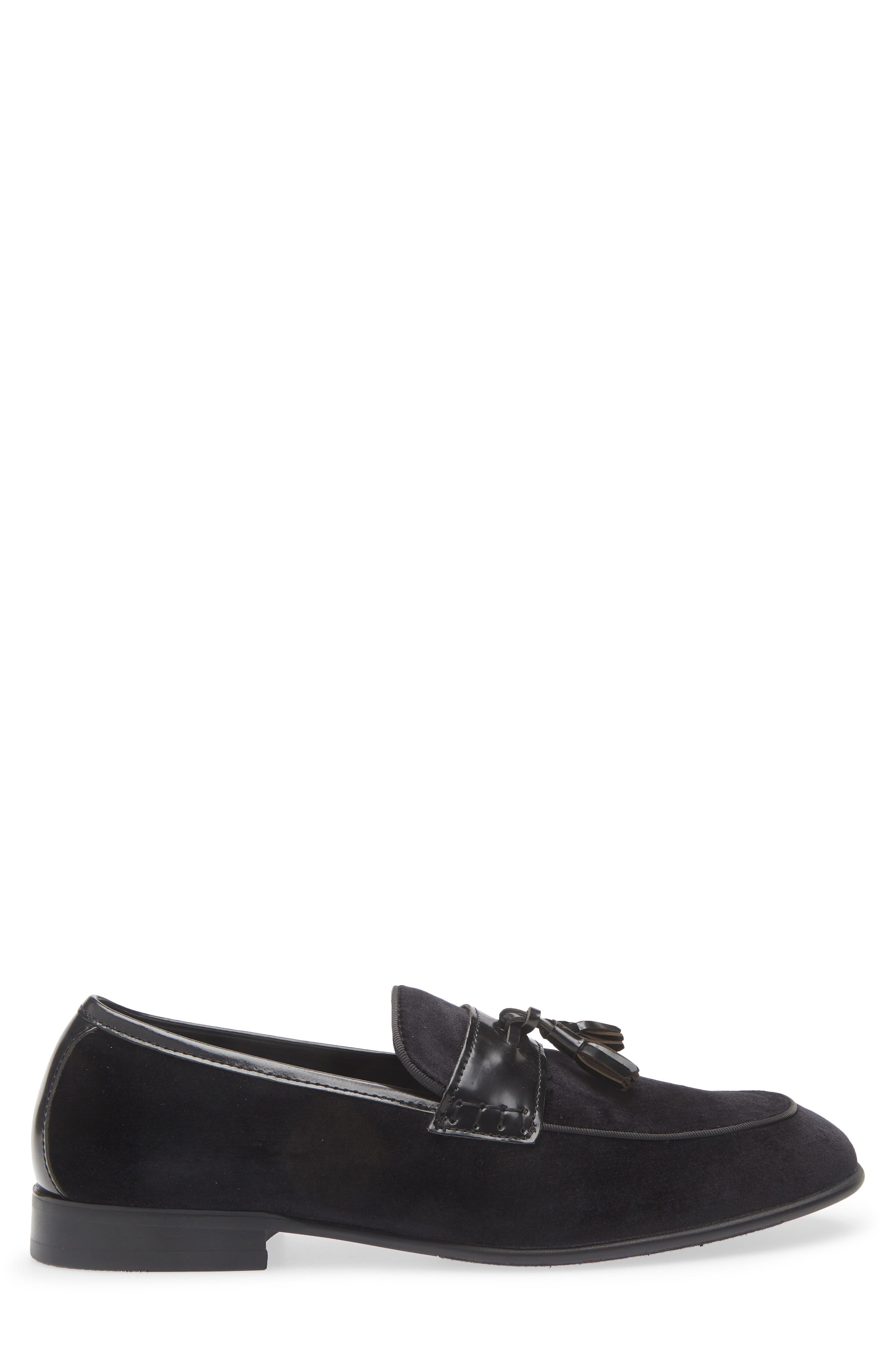 Steve Madden Salinas Tassel Loafer, Alternate, color, Black Velvet