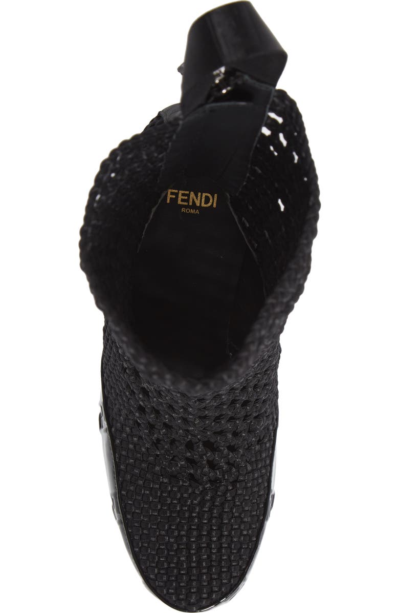 Fendi FF Woven Boot, Alternate, color,