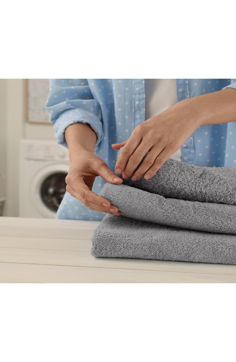 Utica Essentials 6-Piece Cotton Bath Towel Set, Alternate, color, Monument Grey