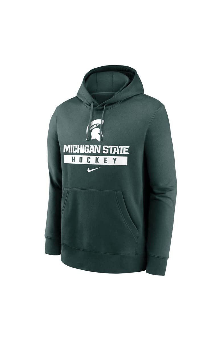 Nike Men's Nike Green Michigan State Spartans Hockey Stack Fleece Pullover Hoodie, Alternate, color, 