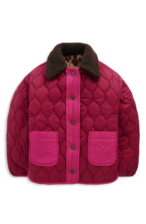 Kids' Reversible Quilted Borg Jacket
