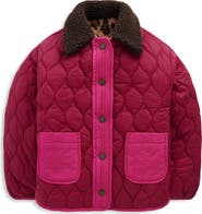 Mini Boden Kids' Reversible Quilted Borg Jacket