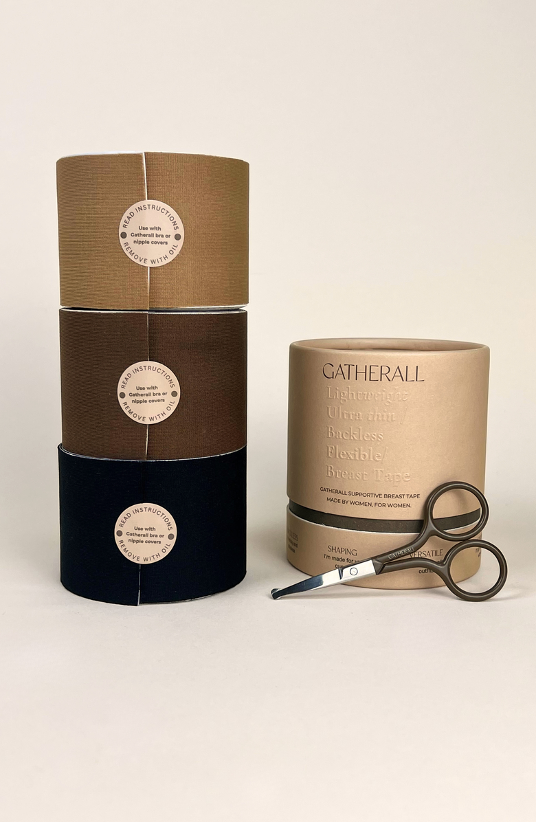 Gatherall Supportive Shaping Breast Tape, Alternate, color, Noir