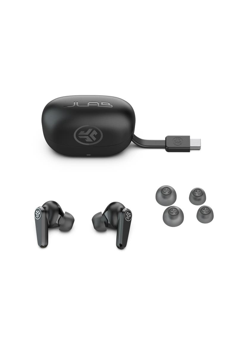 JLab Go Pods ANC True Wireless Earbuds, Alternate, color, Black