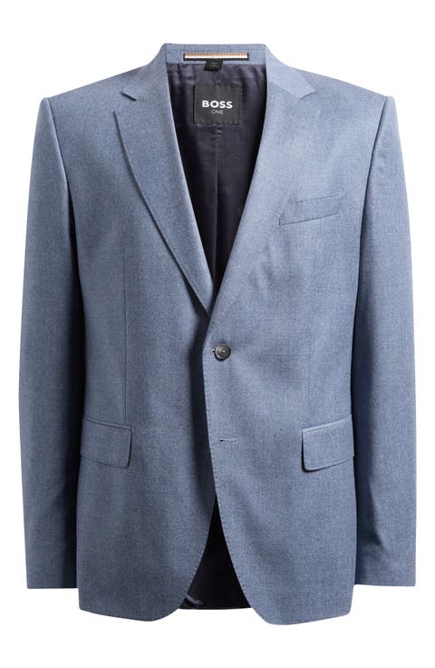 Huge Trim Fit Wool Mélange Sport Coat (Regular & Big)