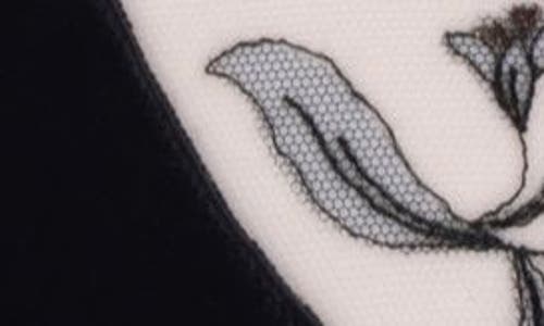 Hunkemoller Hunkemöller Anouk Embroidered Mesh Brazilian In Caviar