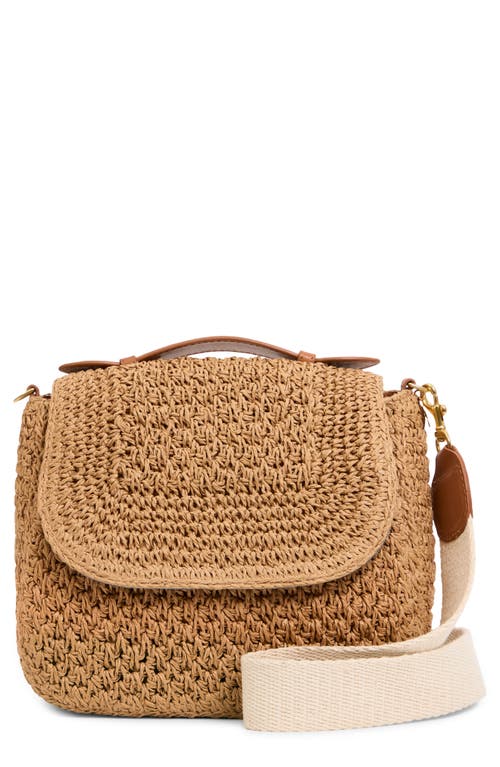 Clare V. Louis Straw Shoulder Bag in Palm at Nordstrom