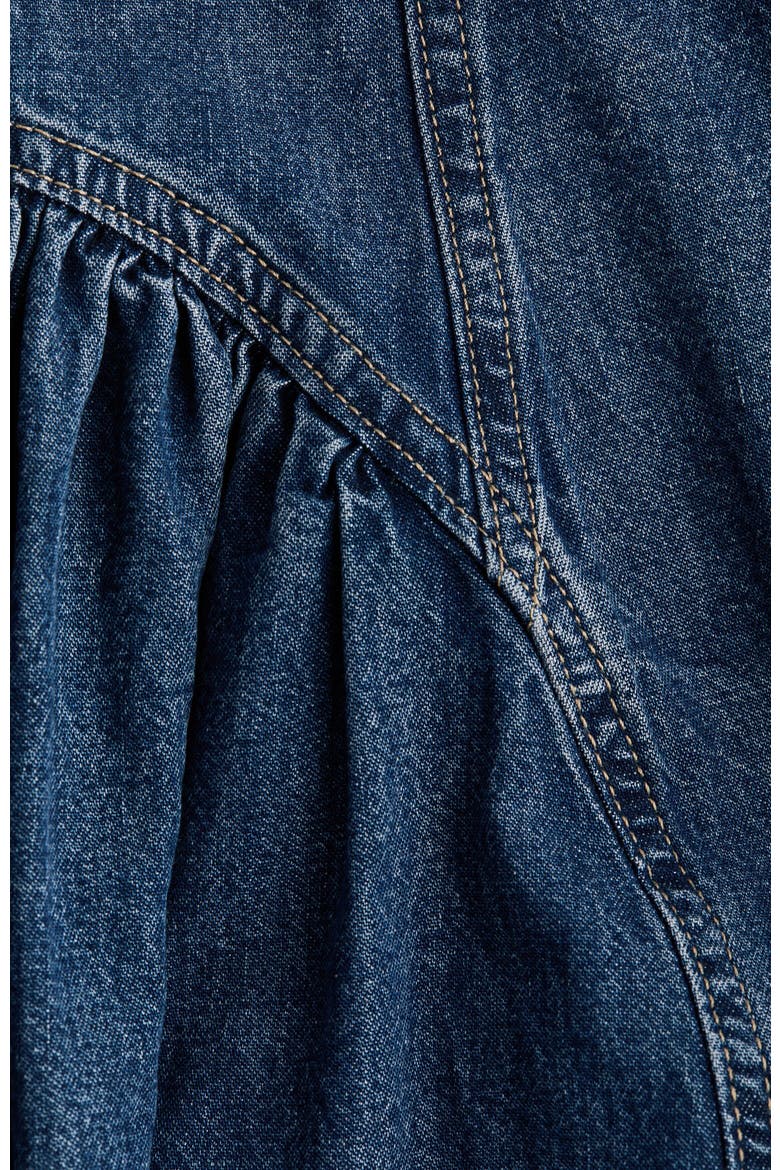 Flared-skirt Denim Dress, Alternate, color, Denim blue