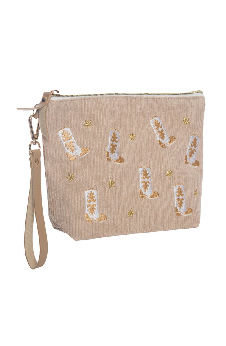 Totalee Gift Boot Corduroy Bag Plastic Brown, Main, color, Brown