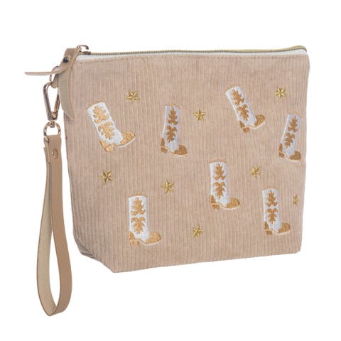 Boot Corduroy Bag Plastic Brown