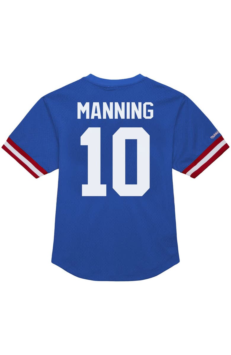 Mitchell & Ness Men's Mitchell & Ness Eli Manning Royal New York Giants Retired Player Name & Number Mesh Top, Alternate, color, Royal