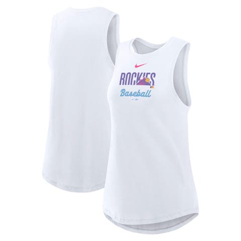 Women's Nike  White Colorado Rockies 2025 City Connect Tri-Code High Neck Performance Tank Top