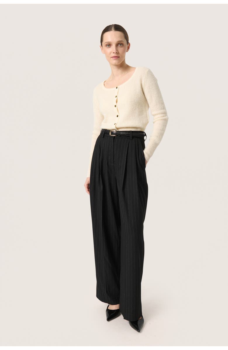 Soaked in Luxury Sltuesday Slim Fit Button Cardigan, Alternate, color, Whisper White