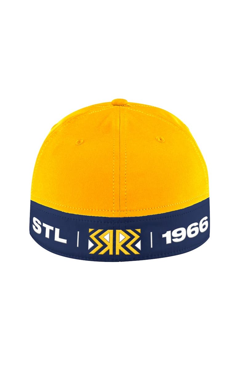 adidas Men's adidas Yellow St. Louis Blues Reverse Retro 2.0 Flex Fitted Hat, Alternate, color,