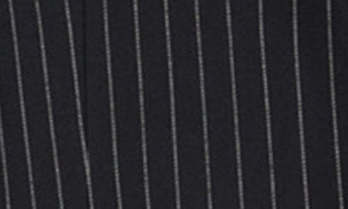 Akris Adele Pinstripe Double-breasted Short Jacket In Black-cream