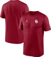 Jordan Brand Men's Jordan Brand Crimson Oklahoma Sooners 2025 Sideline Small Logo Legend Performance T-Shirt