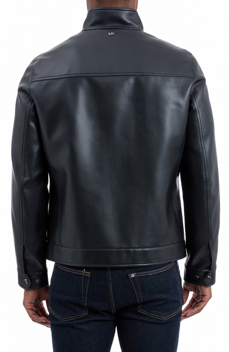 Michael Kors Barmullo Faux Leather Jacket, Alternate, color, Black
