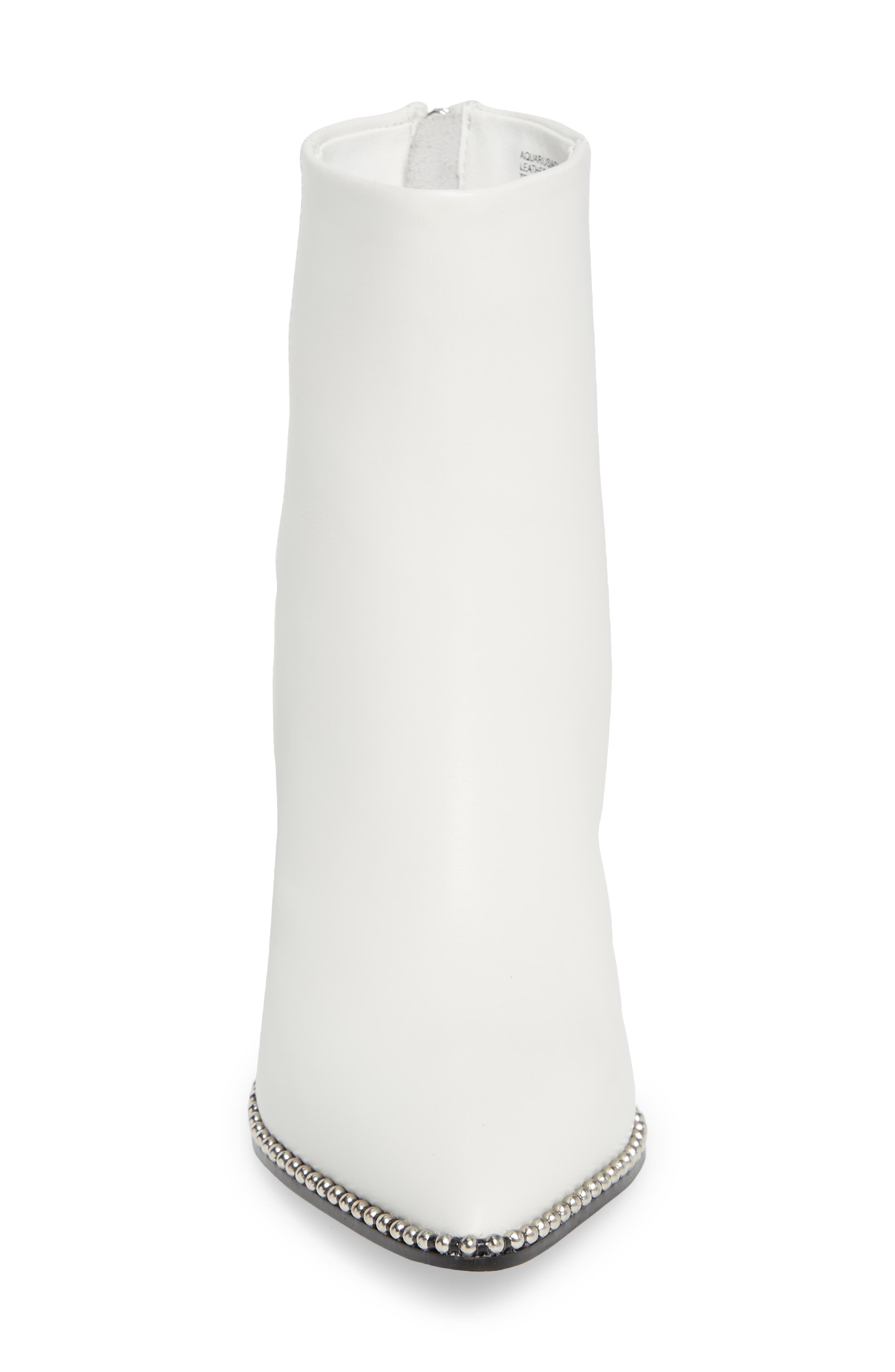 Aquarius Pointed Toe Bootie, Alternate, color, WHITE LEATHER