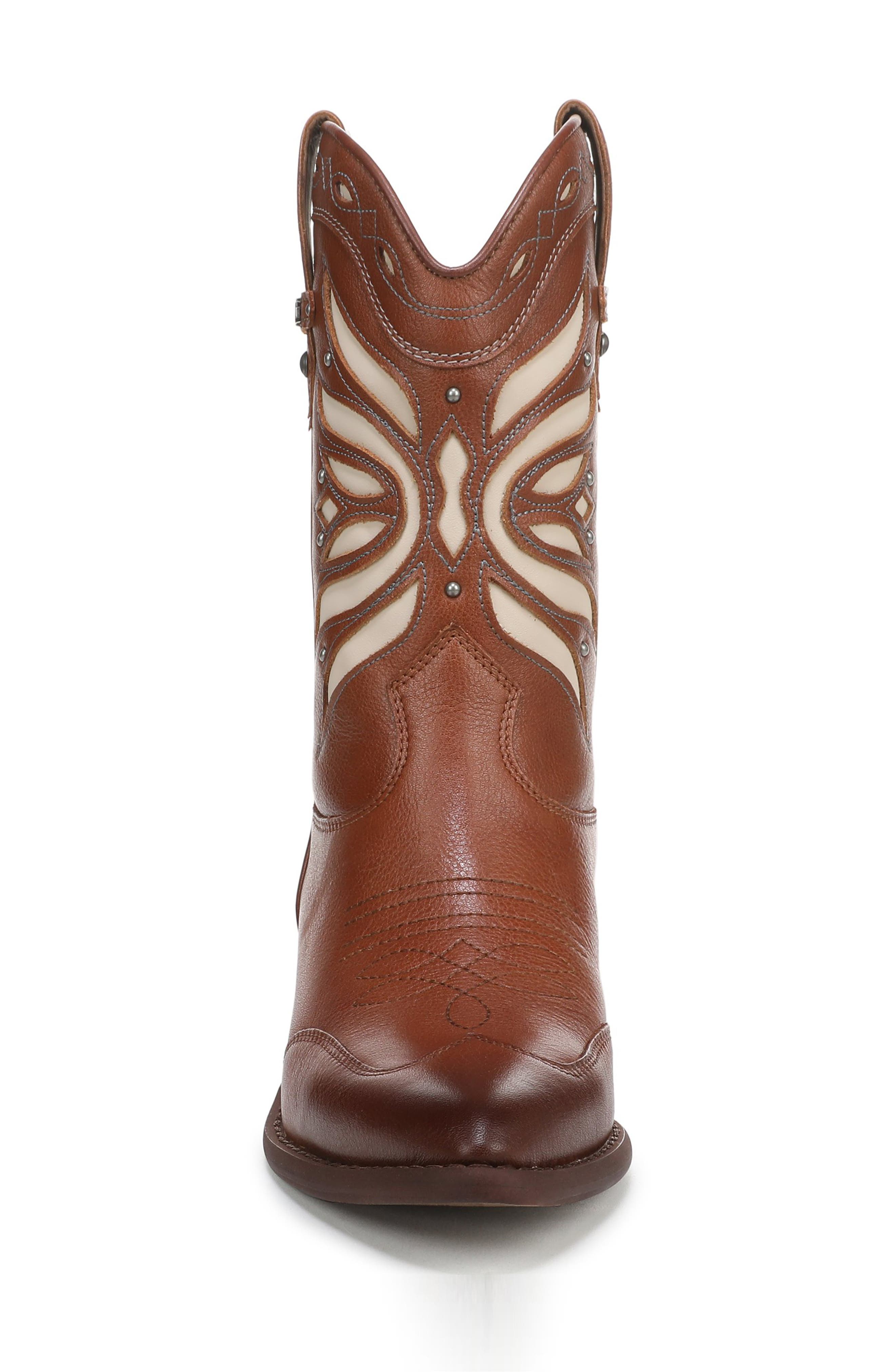 Sam Edelman Rylin Western Boot, Alternate, color, Luxe Brown/ Cream