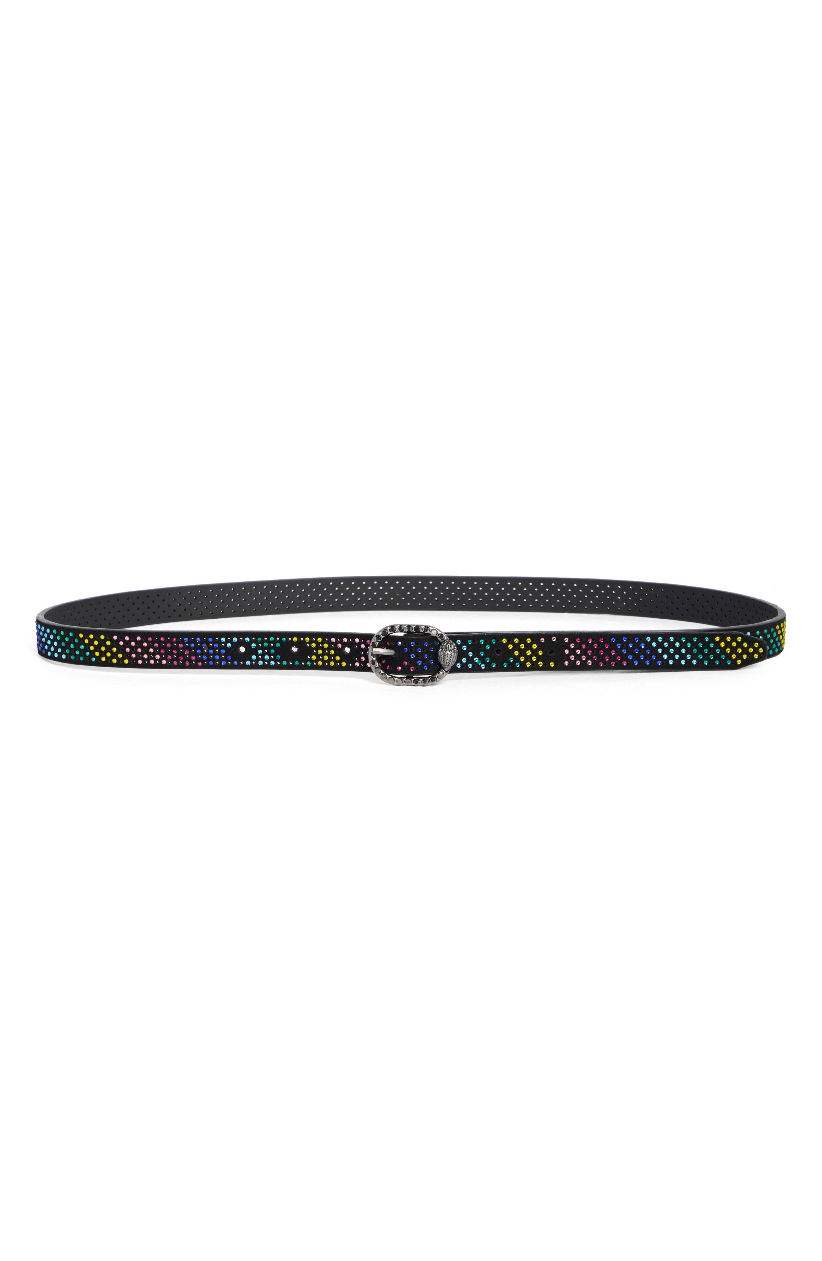 Kurt Geiger London Rainbow Rhinestone Mayfair Belt